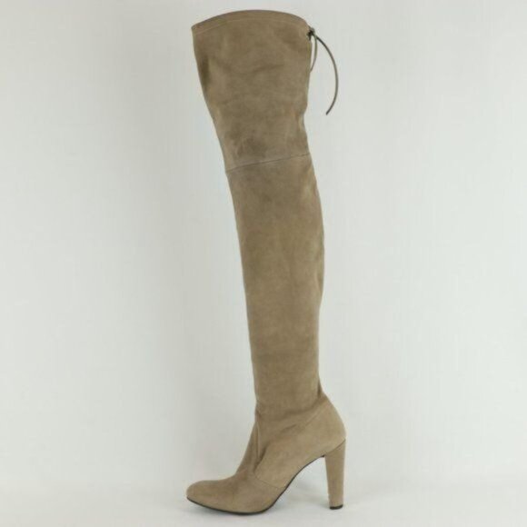 Stuart Weitzman Highland Women's Size 6.5 Taupe Over The Knee Heeled Boots - Picture 7 of 11